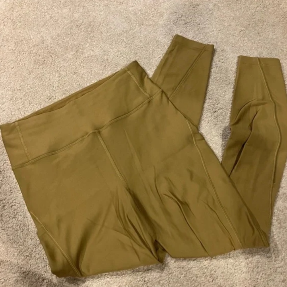 Lululemon Lime Yellow Fleece Lined Leggings